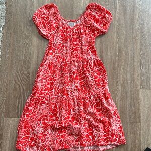 Brixton Red and White Puff Sleeve Sundress